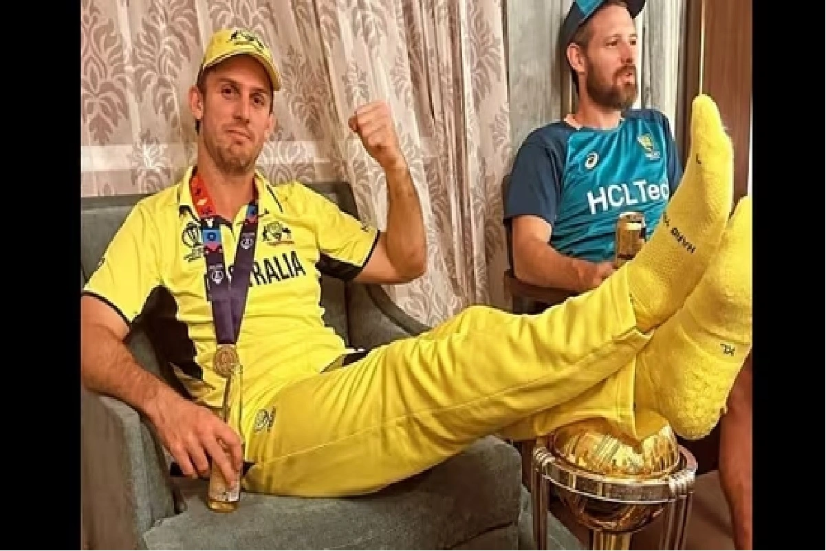 Mitchell Marsh breaks silence over controversial ‘feet on World Cup trophy’ gesture