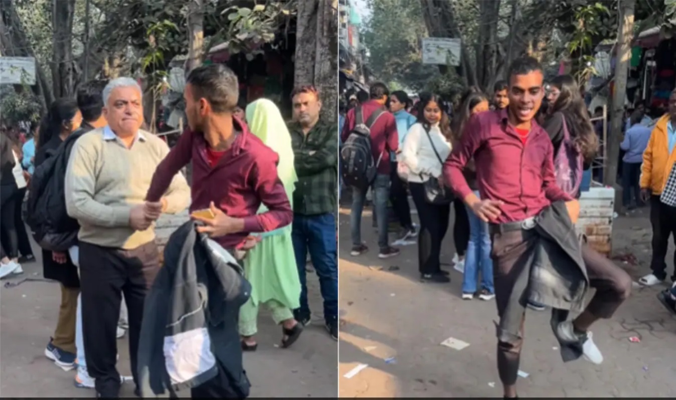 Boy sings loudly while making reel in public, this happens next, video viral