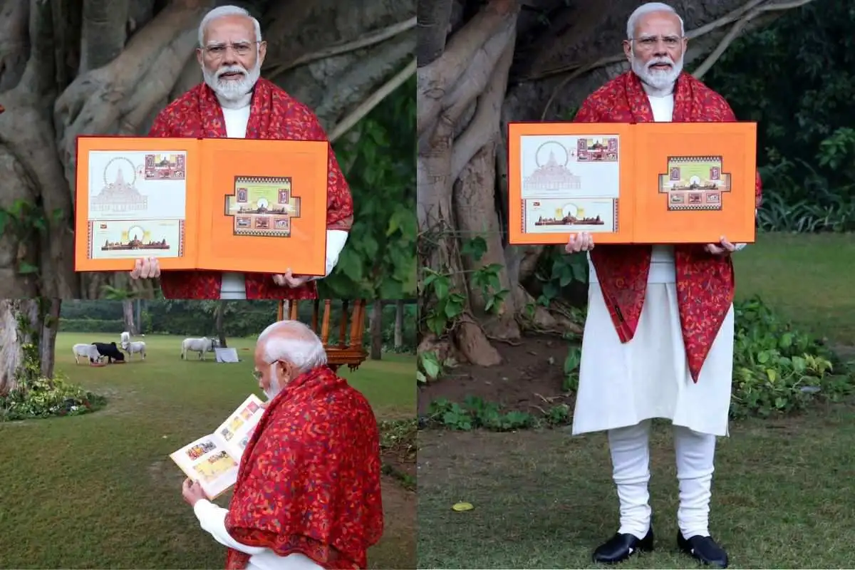 PM Modi Releases Commemorative Postage Stamps And Miniature Sheets On Shri Ram Janmbhoomi Mandir