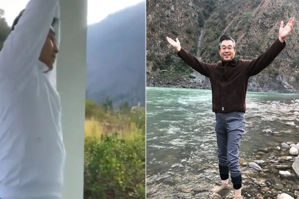 Japanese Ambassador Explores Rishikesh, Immerses in Ganges Waters, and Embarks on Yoga Learning Journey