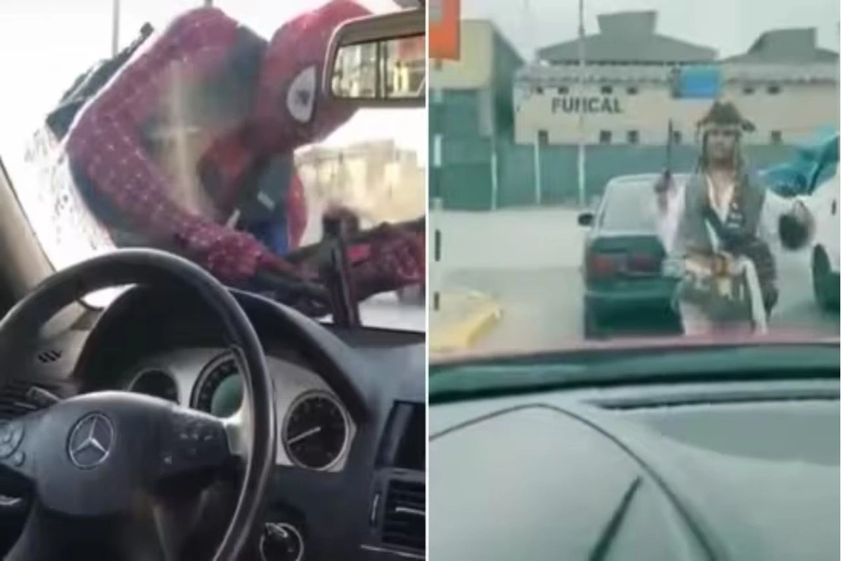 Viral Sensation: Spider-Man Car Cleaner and Captain Jack Sparrow Beggar Take Social Media by Storm with Creative Cosplay Performances
