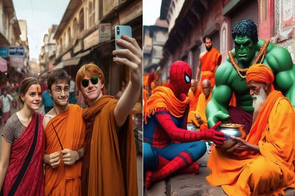 AI Magic In Ayodhya: Harry Potter to Iron Man, Superheroes Visit Ram Mandir, See Pics