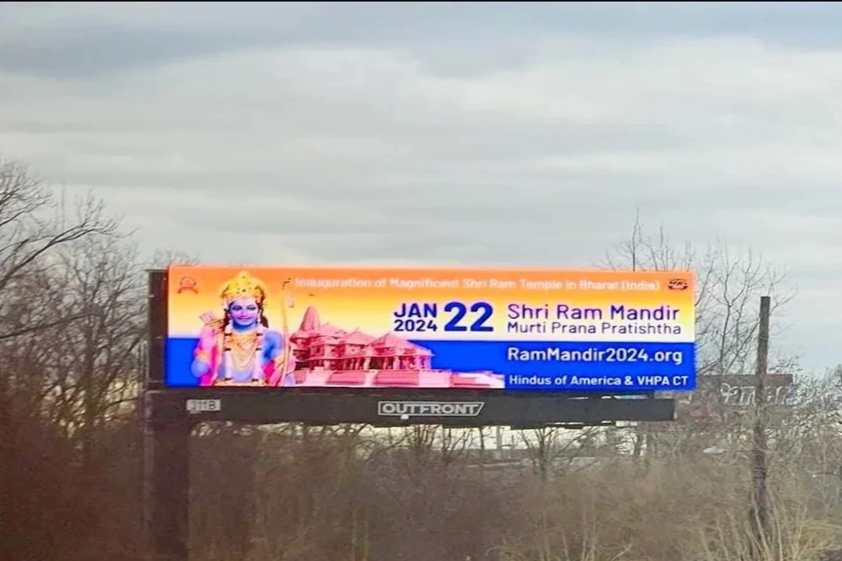 Ram Mandir Billboards In the US
