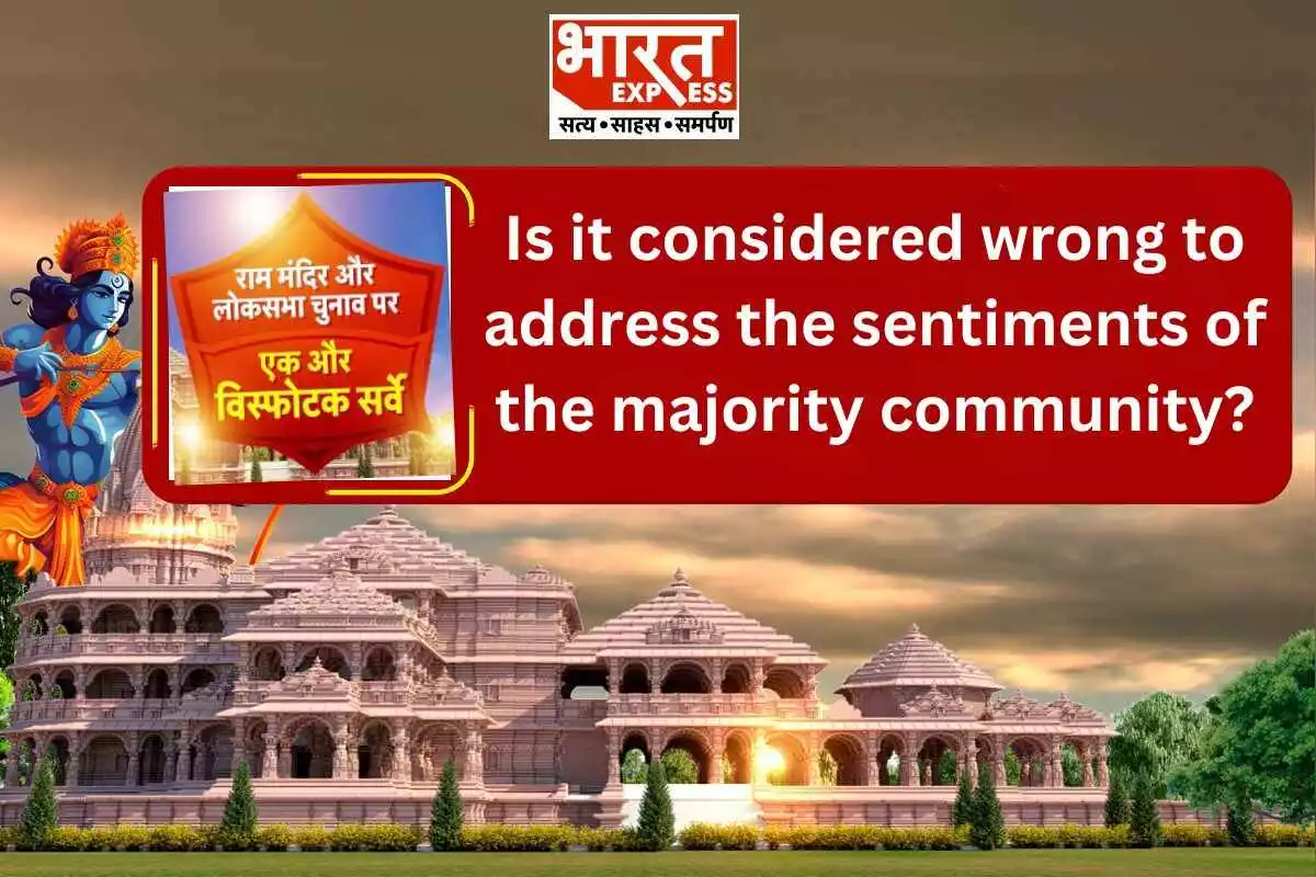 Bharat Express Survey Unveils: Is it considered wrong to address the sentiments of the majority community in Lok Sabha Elections?