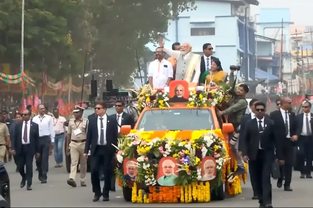 PM Modi Leads Massive Roadshow In Kerala, Signalling BJP’s Key Focus For Upcoming Polls