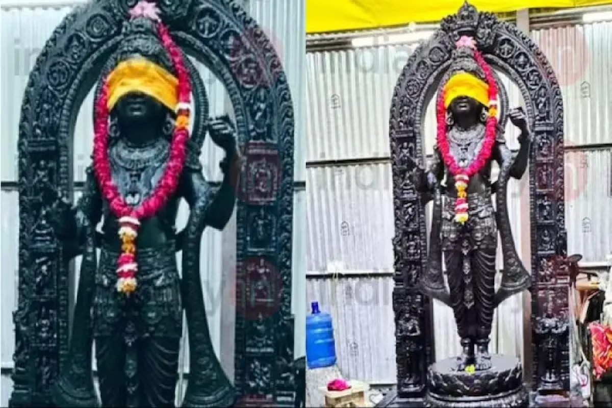 First Most Defining Photos of Ram Lalla’s Idol Revealed Ahead of Temple’s ‘Pran Pratishtha’ in Ayodhya