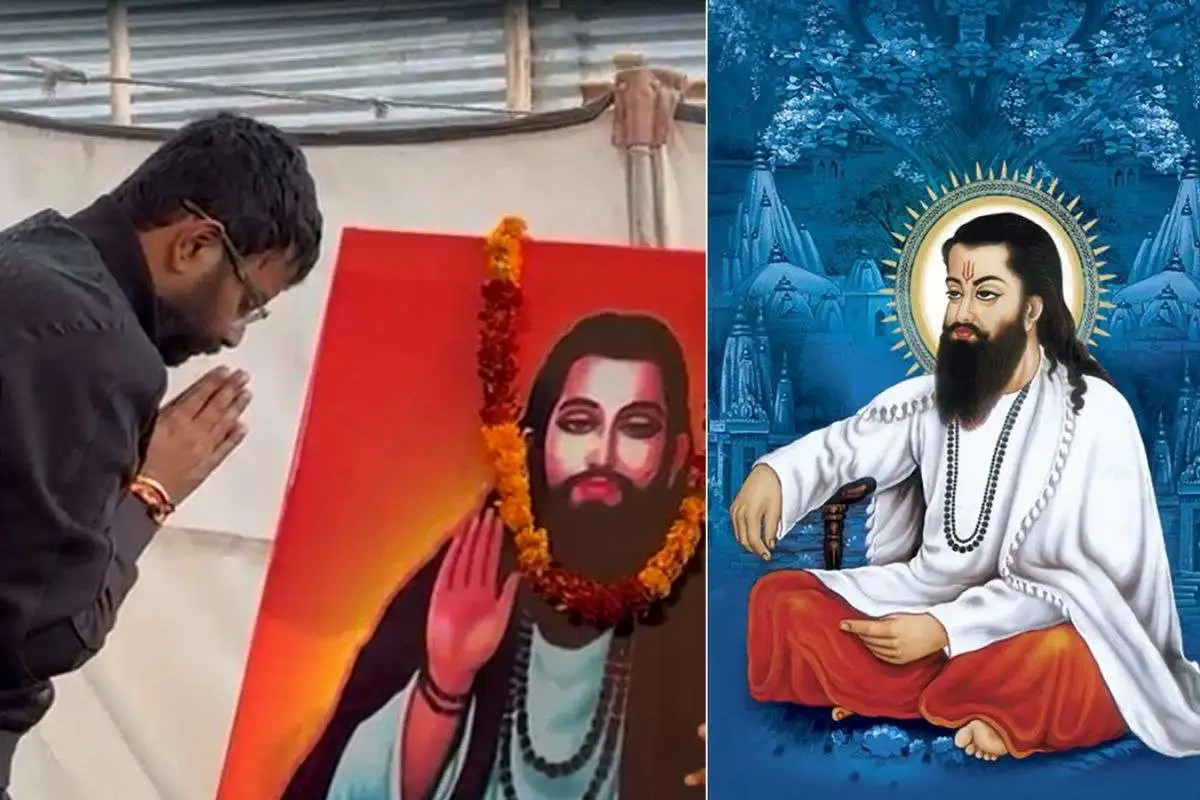 National Convener of Youth Chetna Rohit Kumar Singh Paid Floral Tribute To Saint Ravidas, Called Him True Sanatani