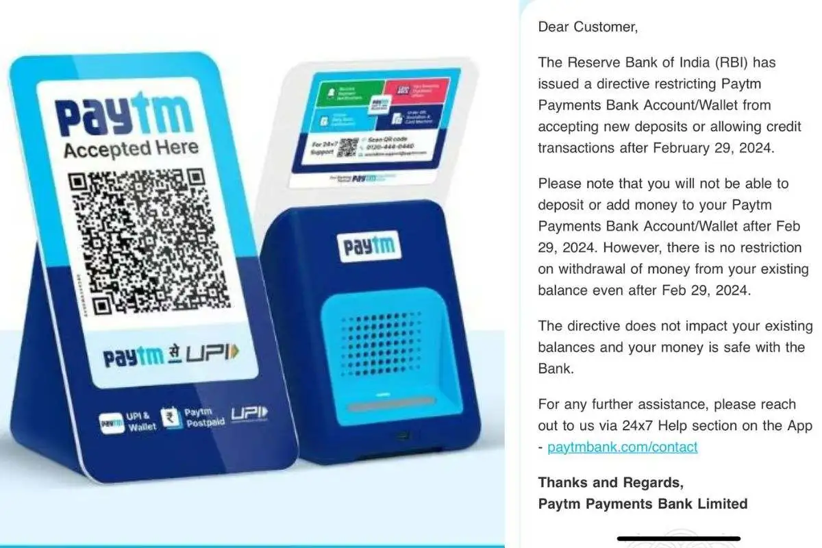 Paytm Users Receive This Mail As The Shares Of The Fintech Giant Takes Nosedive