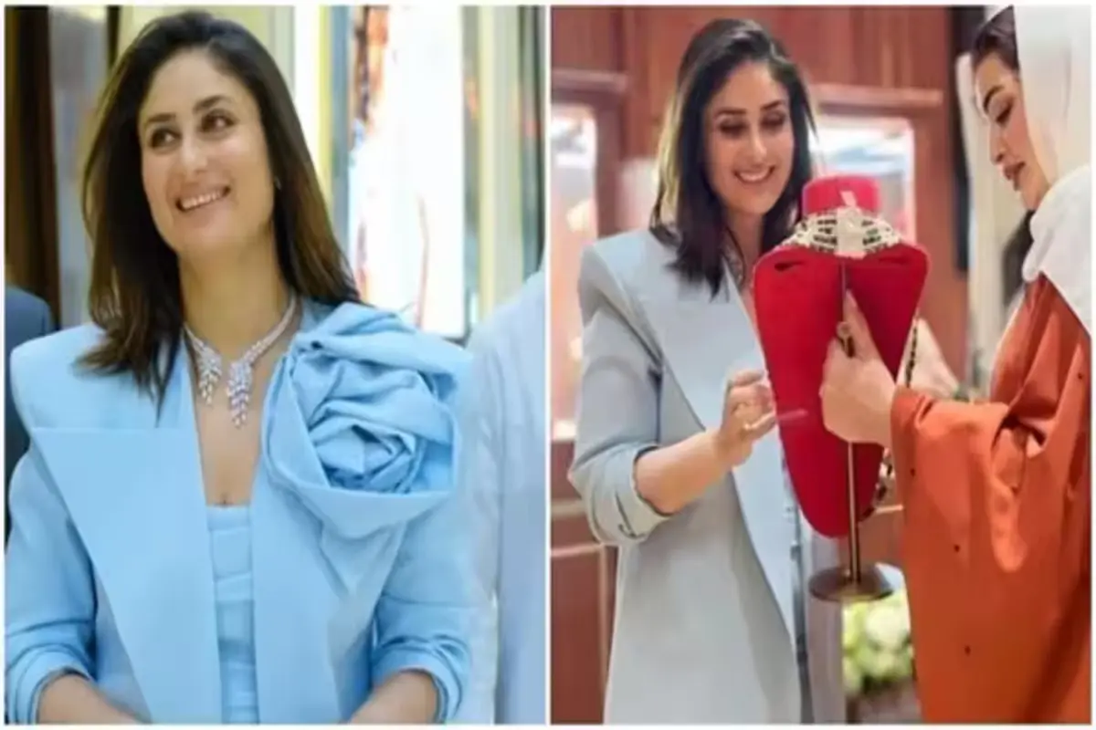Kareena Kapoor Stuns in Blue Gown and Jacket at Doha Jewellery and Watches Exhibition in Qatar: See the Look!