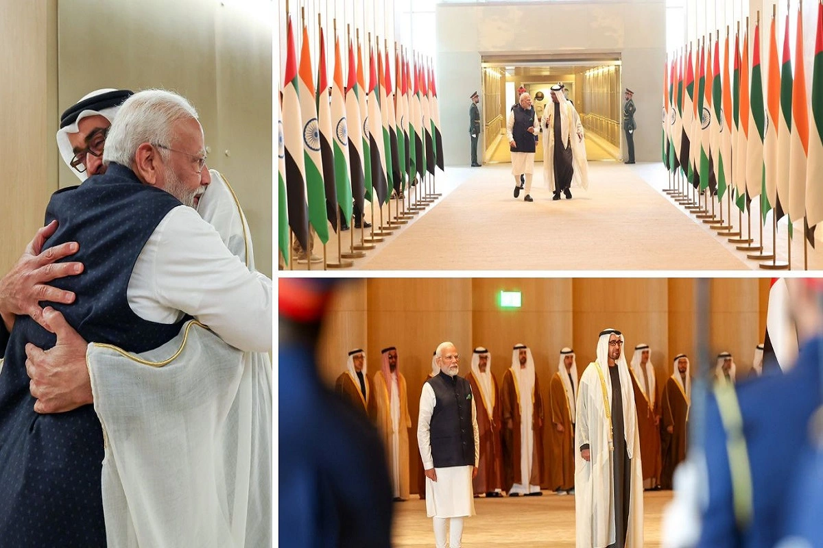 PM Modi Receives Warm Welcome in Abu Dhabi, Embraces UAE’s Mohammed bin Zayed Al Nahyan