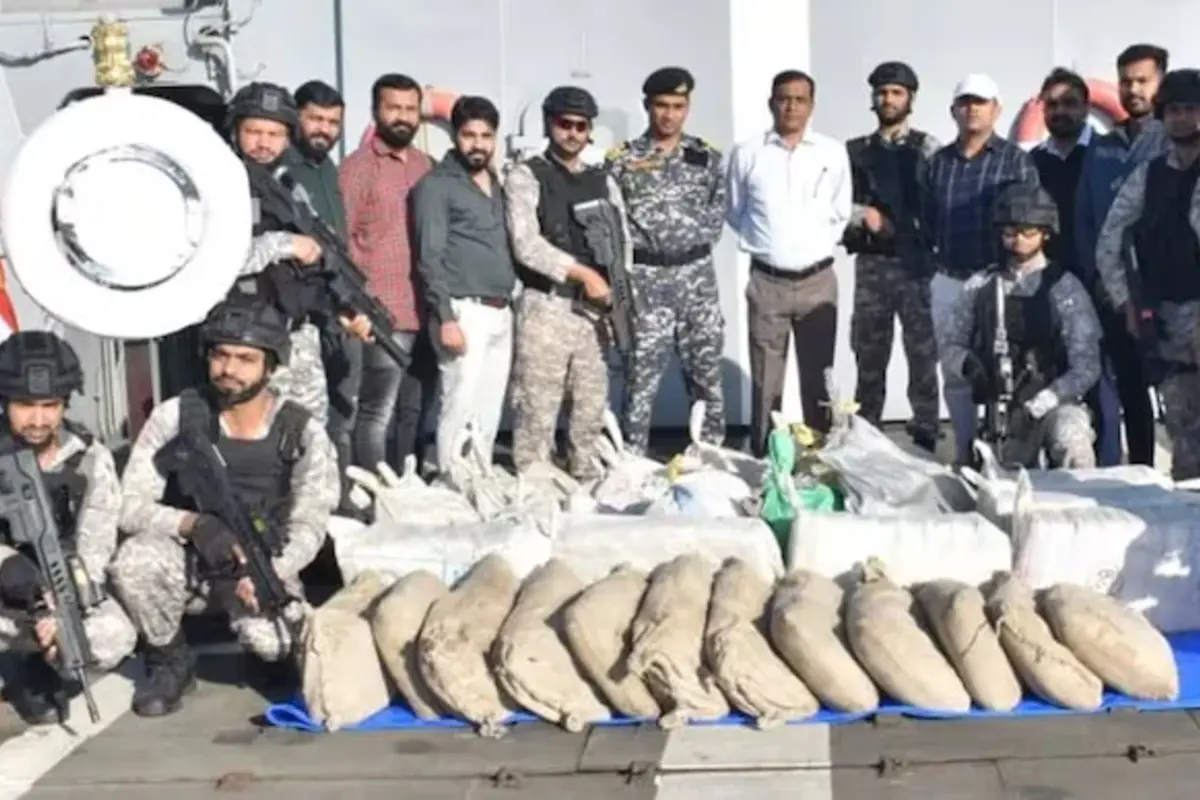 NCB and Indian Navy Seize 3500 kg of Drugs in Indian Waters Near Gujarat Coast
