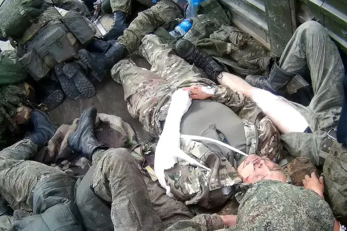 Russian fighters injured in fighting with Ukraine transported through eastern Ukraine's Balakliia