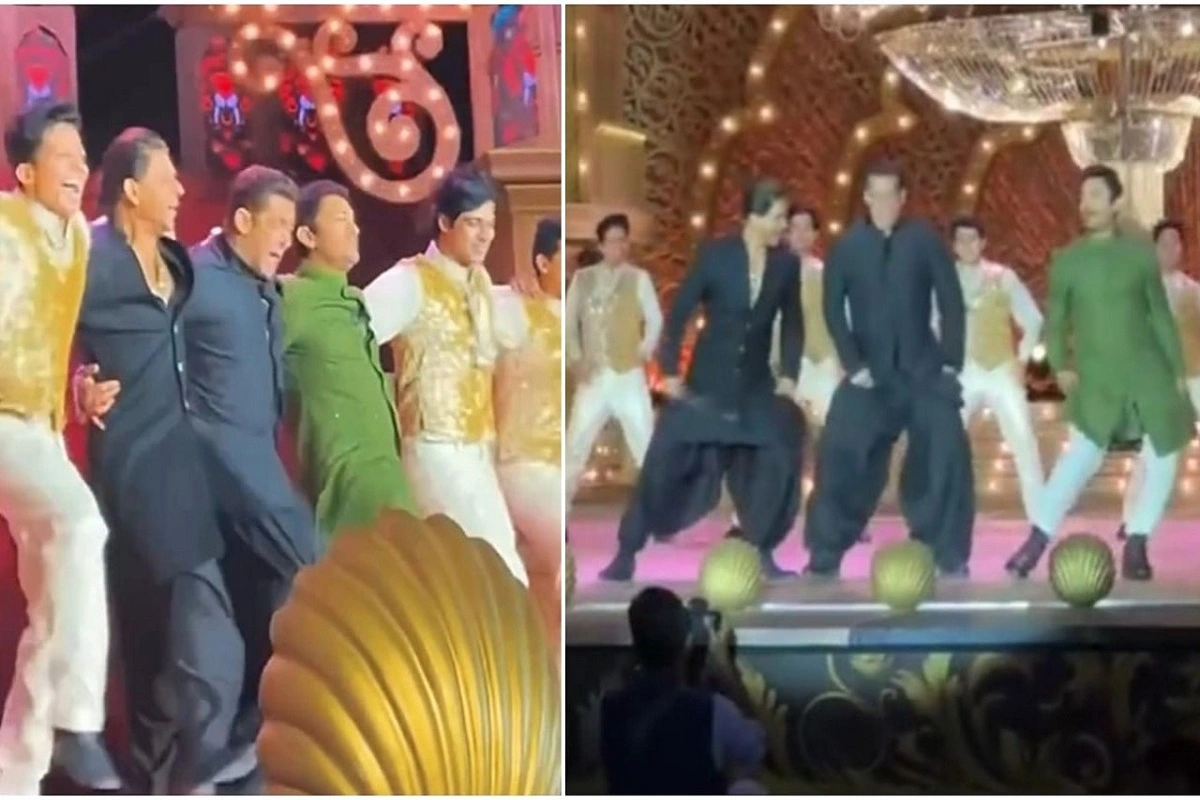 Salman, Shah Rukh, and Aamir Groove to Naatu Naatu at Anant Ambani-Radhika Merchant’s Pre-Wedding Extravaganza!