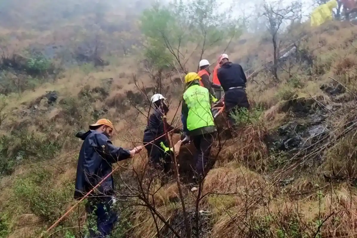 Rescue operation at accident site