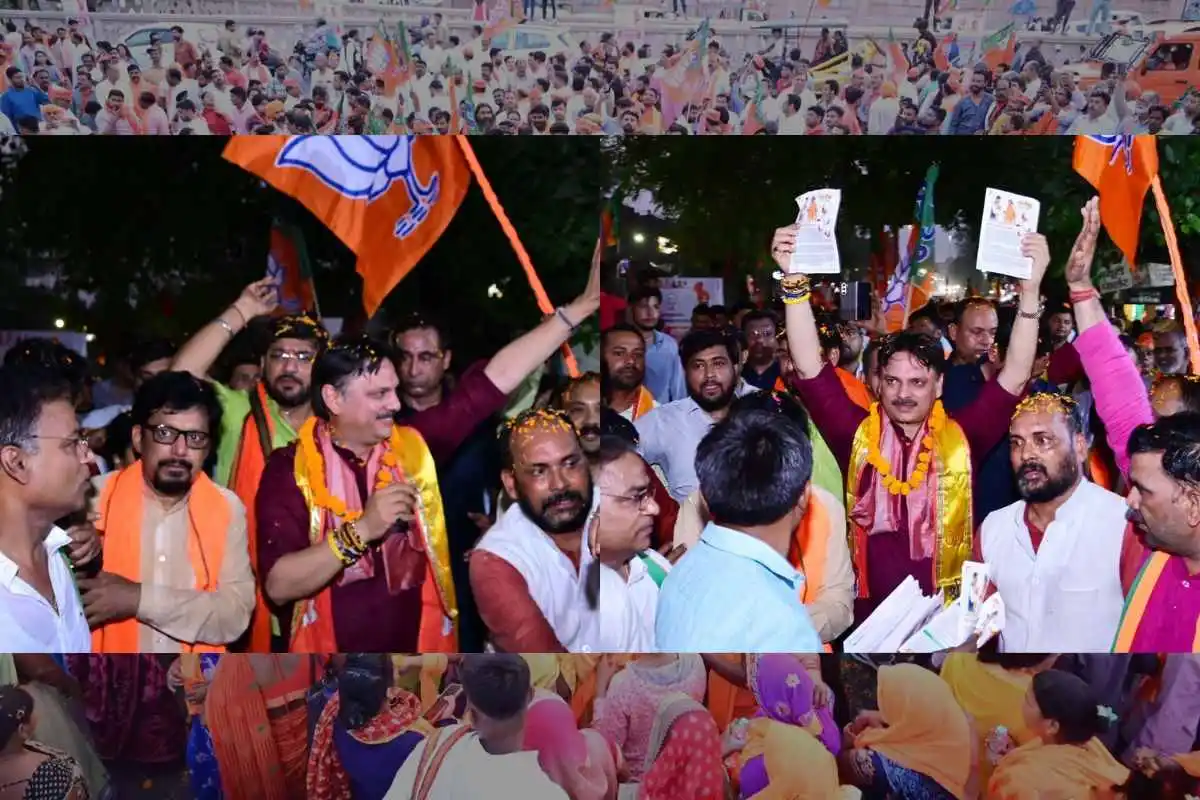 MLA Rajeshwar Singh Leads Vibrant Sarojininagar Sankalp Padyatra: Enthusiastic Participation And Resolute Ideals Mark The March