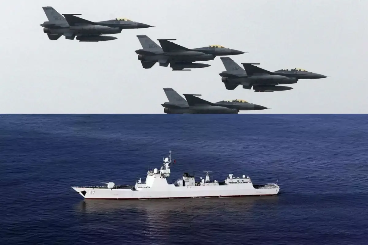 Dual Threats: Chinese Military Aircraft, Naval Vessels Encroach Near Taiwan