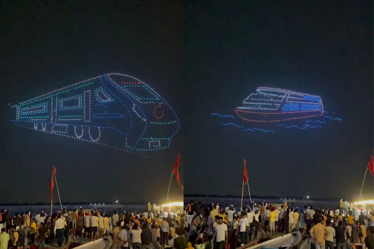 Spectacular Drone Show Illuminates Varanasi Skyline With Kashi’s Transformation
