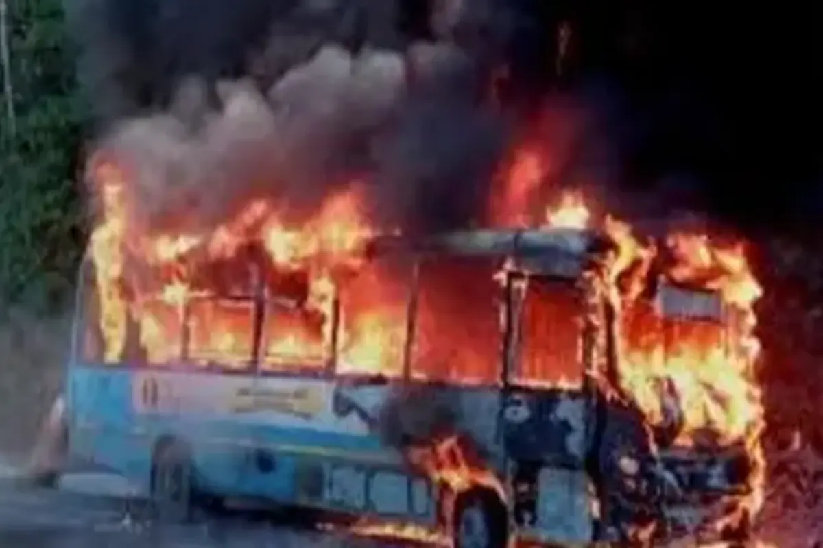 Tourist Bus Catches Fire in Haryana’s Nuh, 8 Dead; 24 Injured