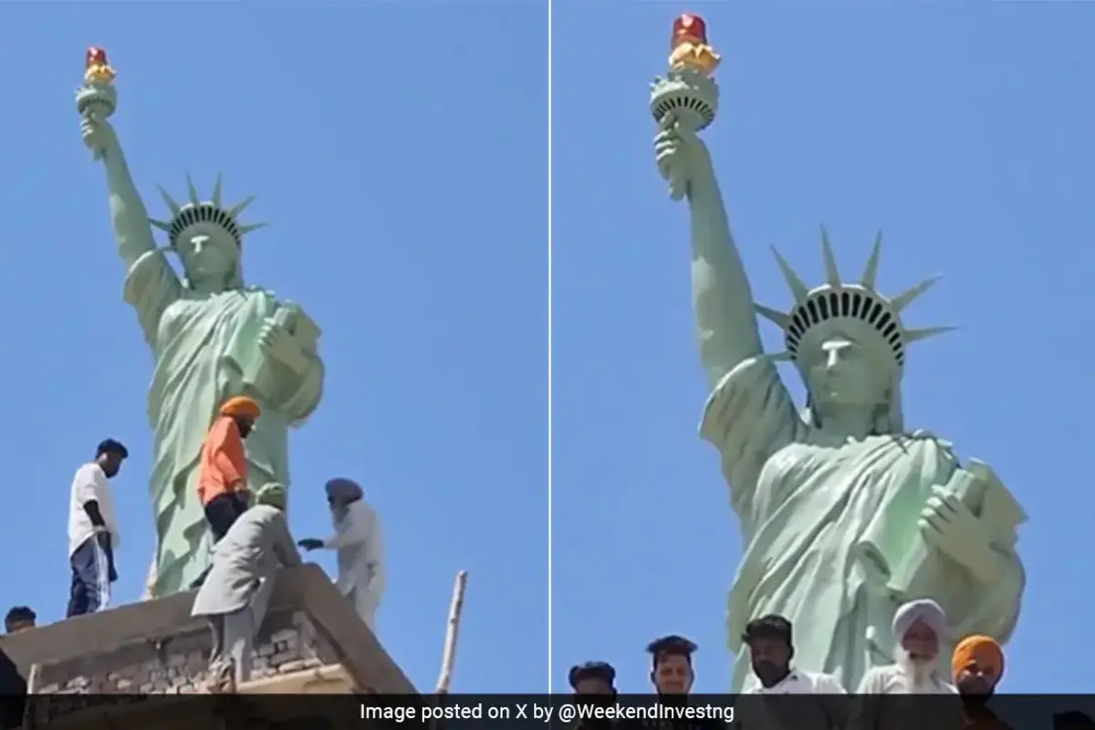 Punjab’s Local Build Replica Of Statue Of Liberty In Tarn Taran, Internet Reacts