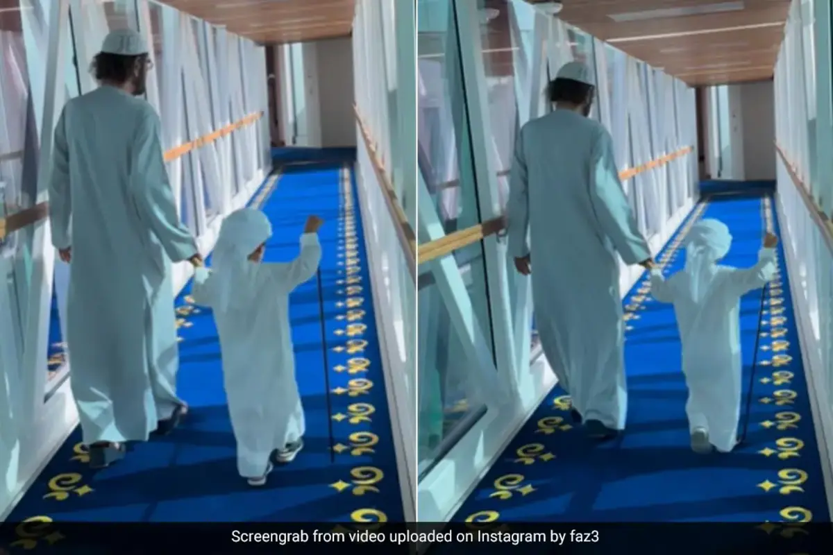 WATCH: Dubai Ruler Walks With 3 Year-Old Grandson, Video Winning Hearts On Internet