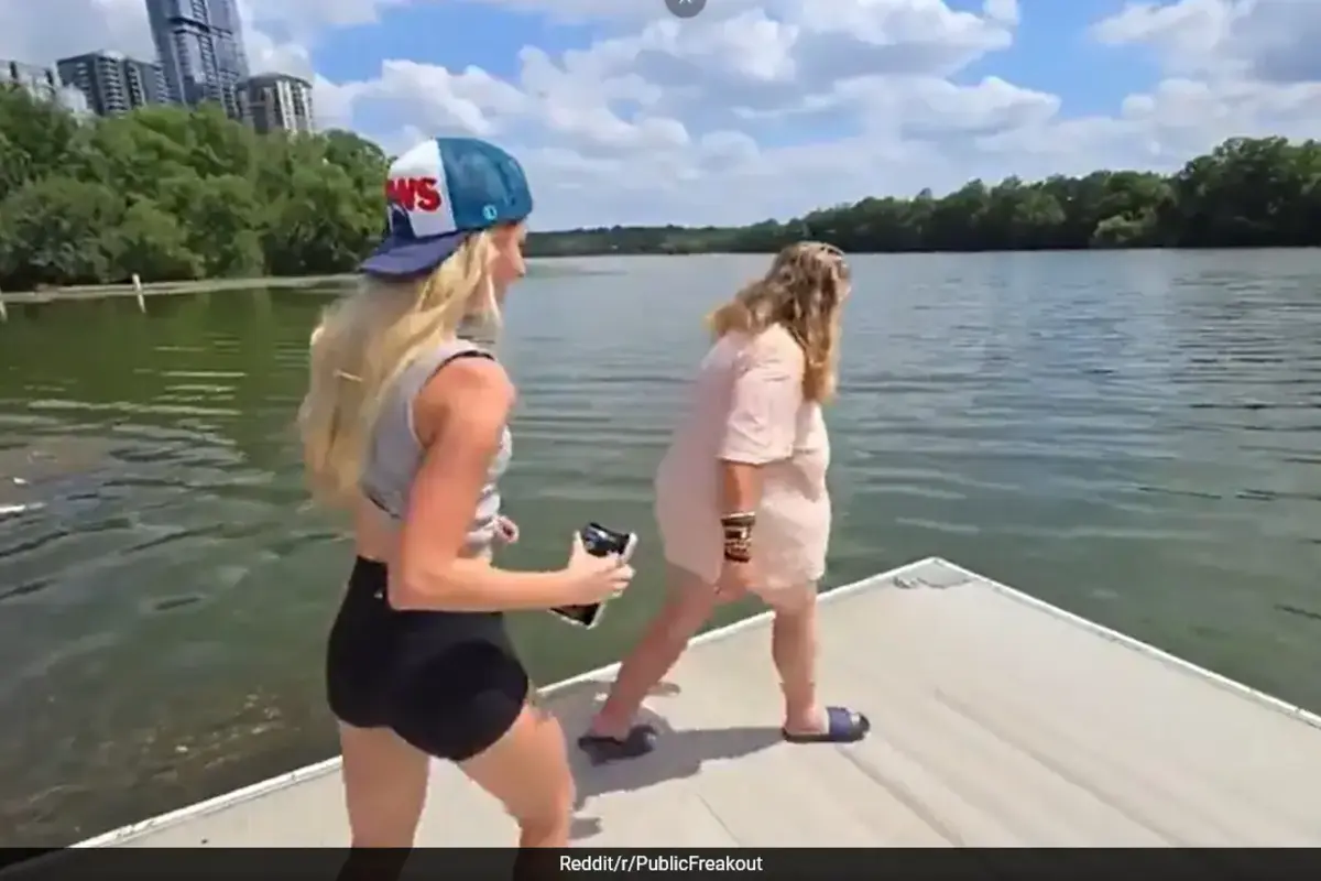 Influencer Offers 20$ To Non-Swimmer To Jump In Lake, Absconds When Asked For Help