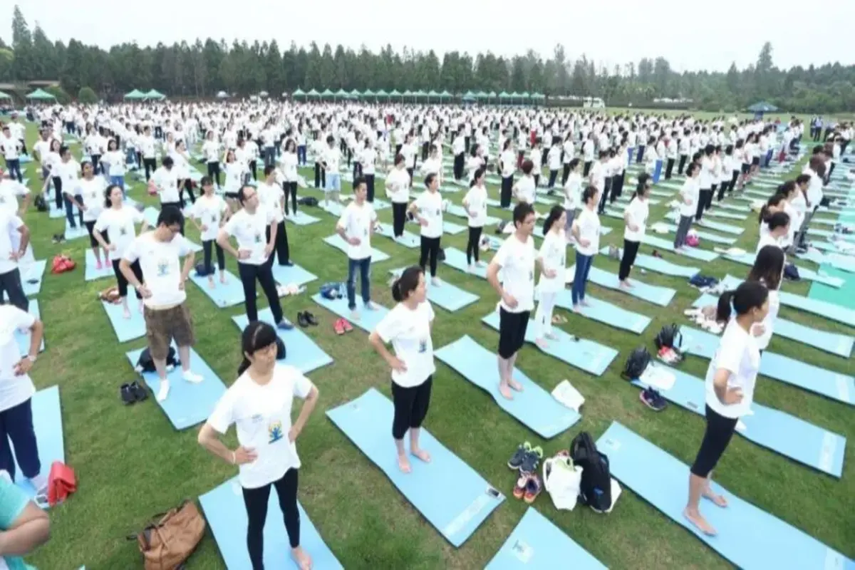 Thousands Attend International Yoga Day Celebrations In China