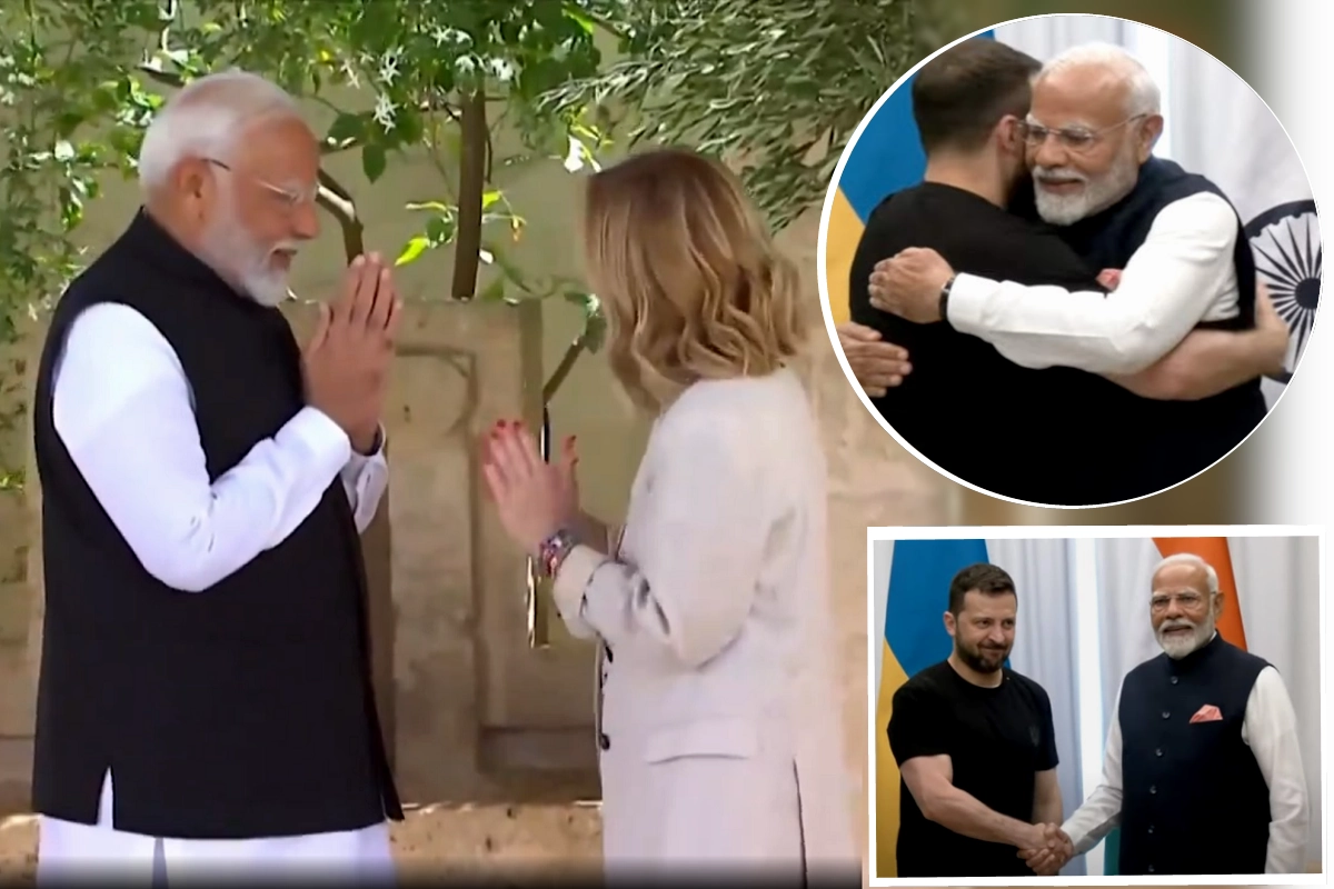 G7 Summit: Meloni Welcomes PM Modi With Namaste, Zelensky Embraces In Italy | VIDEO