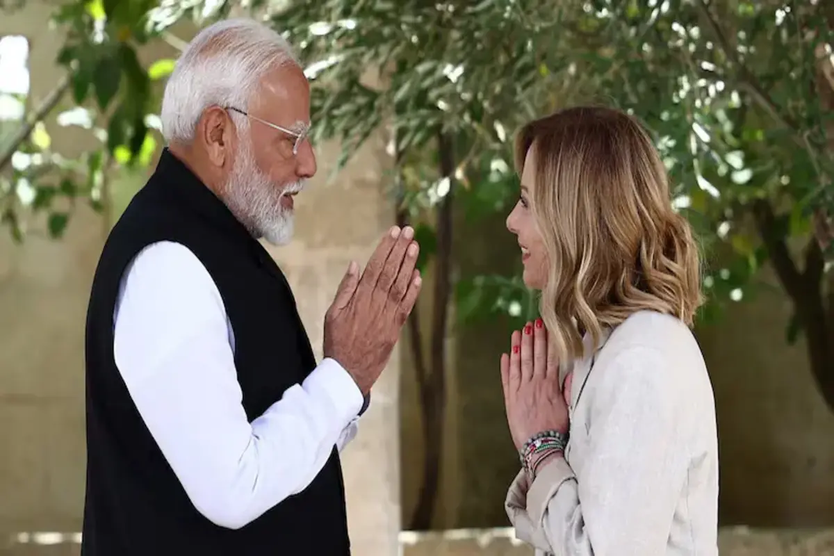 PM Modi And Giorgia Meloni Hold Talks On Sidelines Of G7 Summit