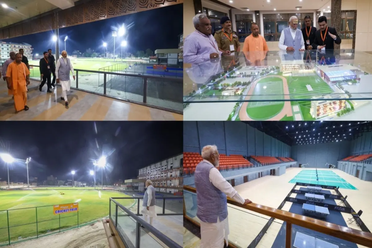PM Modi’s Surprise Visit To Under-Construction Varanasi Stadium