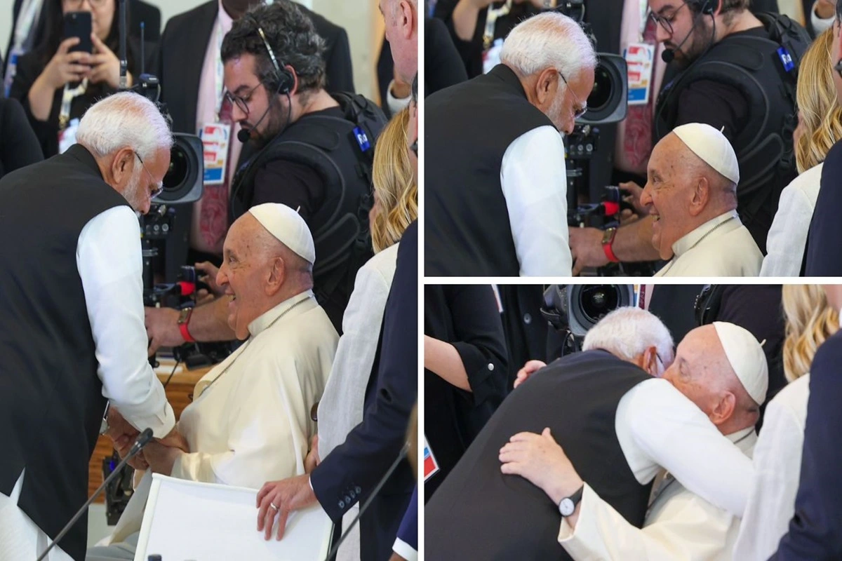 Watch: PM Modi Warmly Greets Pope Francis At G7 Summit In Italy