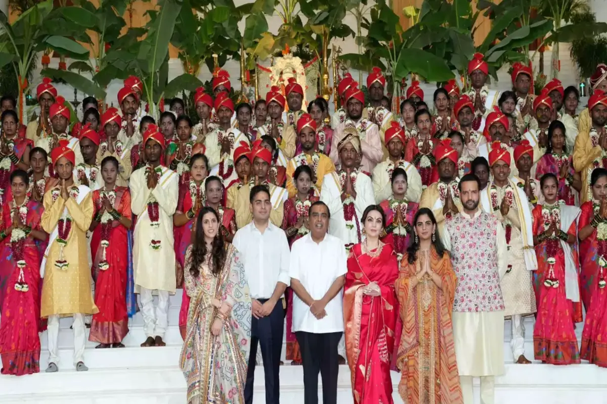Ambani’s Hosts Lavish Mass Wedding For Underprivileged Couples Ahead Of Son’s Nuptials
