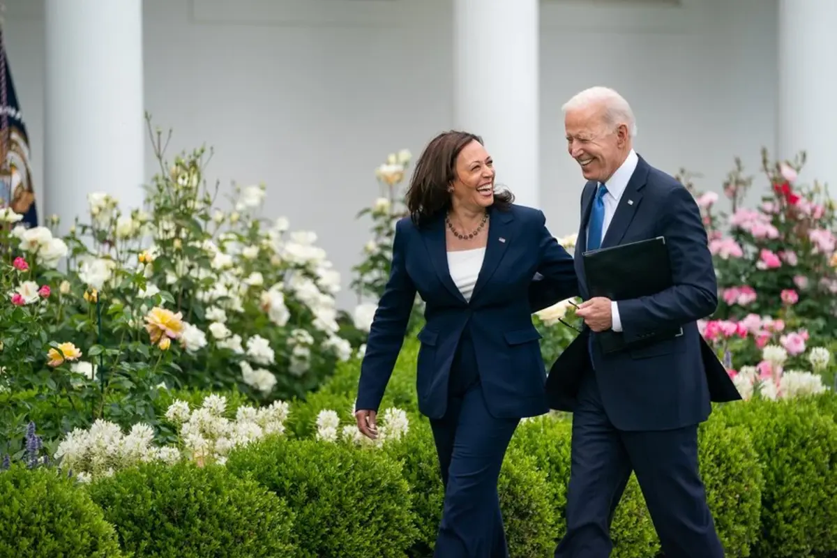 Joe Biden with Kamala Harris