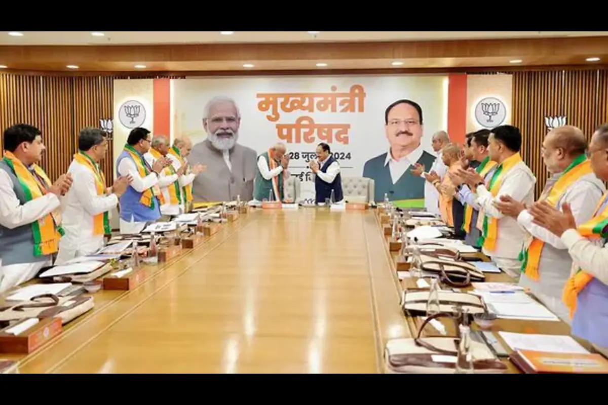 PM Modi Holds Meeting With CMs & Deputy CMs Of BJP-Ruled States At Party Headquarters