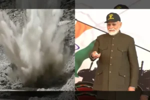 PM Modi Virtually Initiates ‘First Blast’ Of Shinkun La Tunnel
