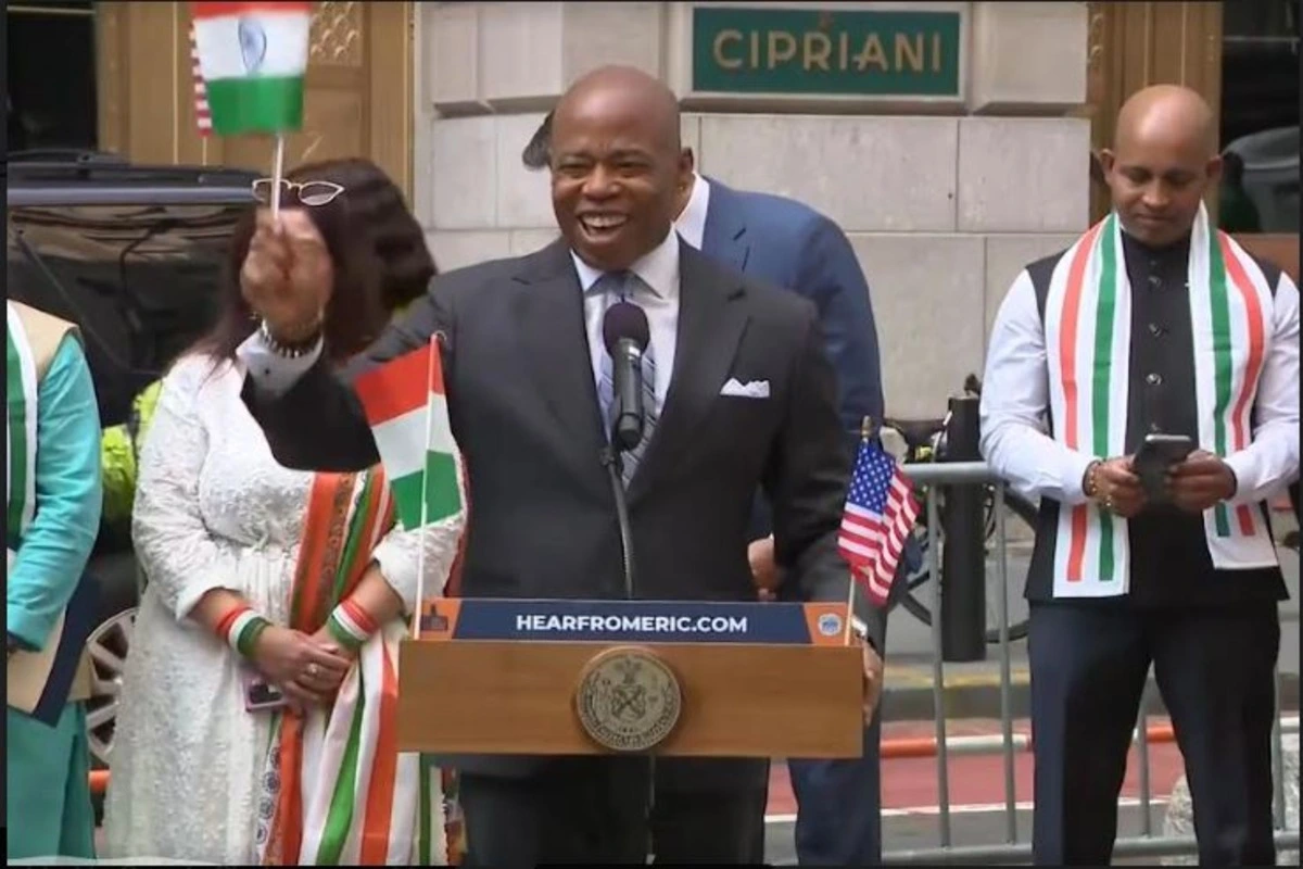 Mayor Eric Adams Compares New York City To New Delhi At Indian Independence Day Ceremony