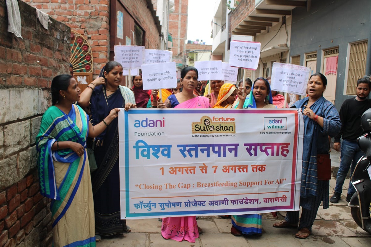 Adani Foundation Celebrates World Breastfeeding Week In Varanasi Slums