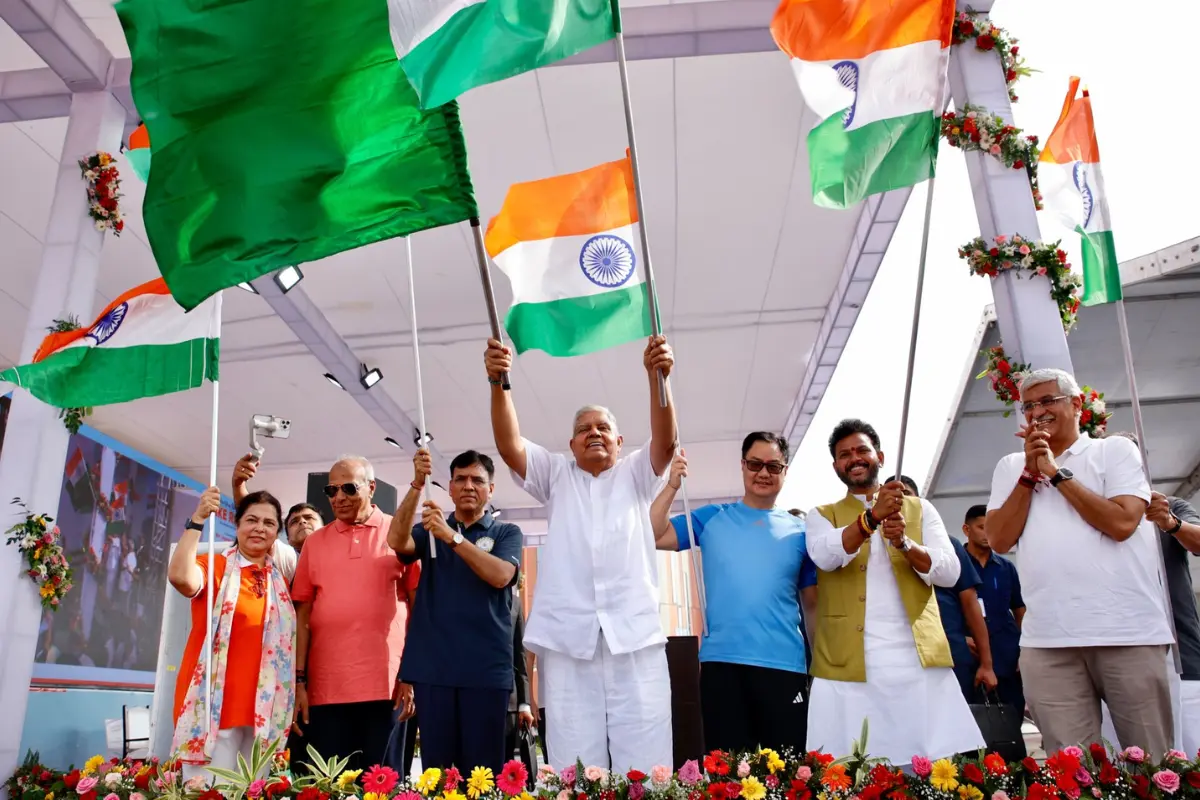 Vice President Jagdeep Dhankhar Launches ‘Har Ghar Tiranga’ Bike Rally; Calls For Unity & Patriotism