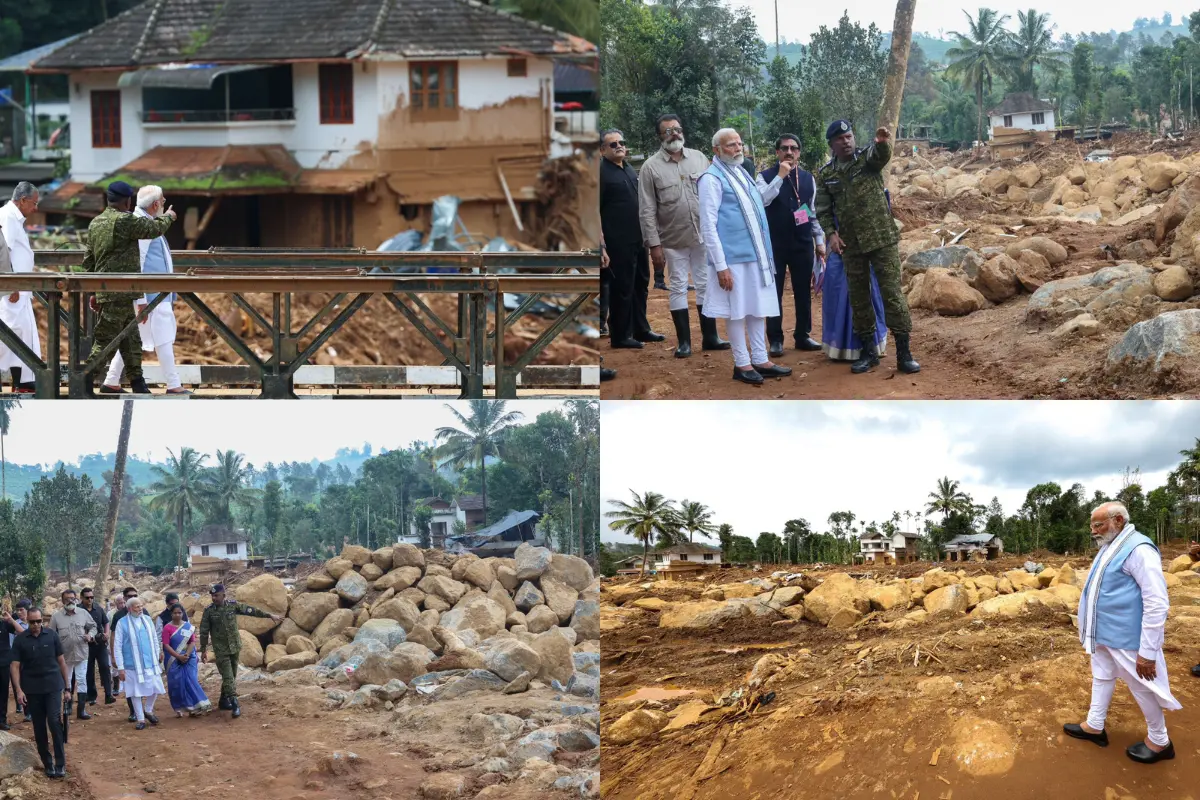 PM Modi Visits Landslide-Hit Wayanad; Expresses Concern Over Impact On Local Children