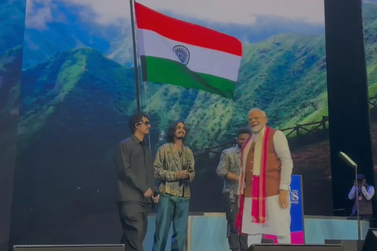 PM Modi Hugs Humankind, Aditya Gadhvi And Devi Sriprasad Performs At ‘Modi And US’ Event