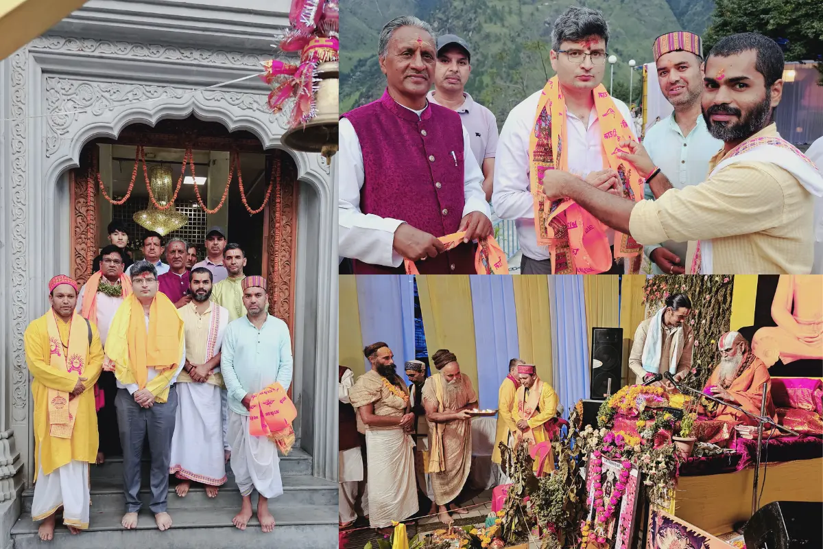 IAS Officer Sandeep Tiwari Attends Shri Ram Katha At Jyotirmath; Discusses Closure Of Meat & Alcohol Shops