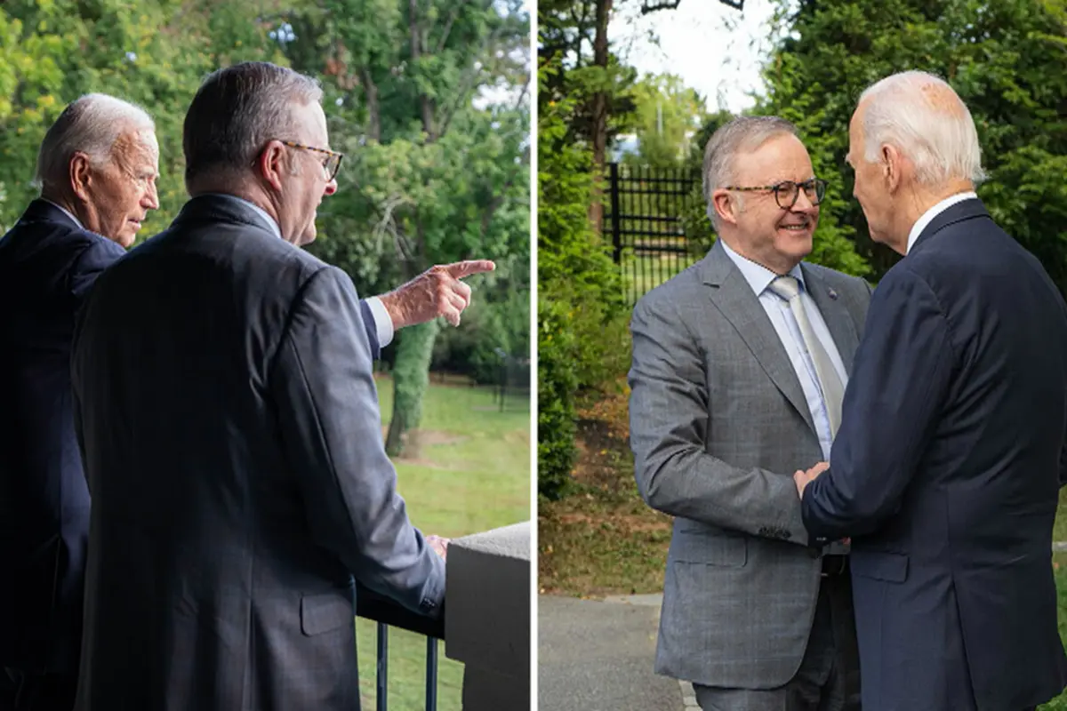 Biden ‘Chuffed’ To Receive Leather Jacket From Australian PM Albanese