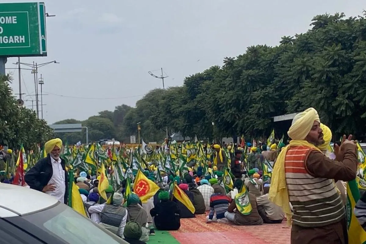 Thousands Of Farmers Camp In Chandigarh To Protest Against Punjab’s AAP Government