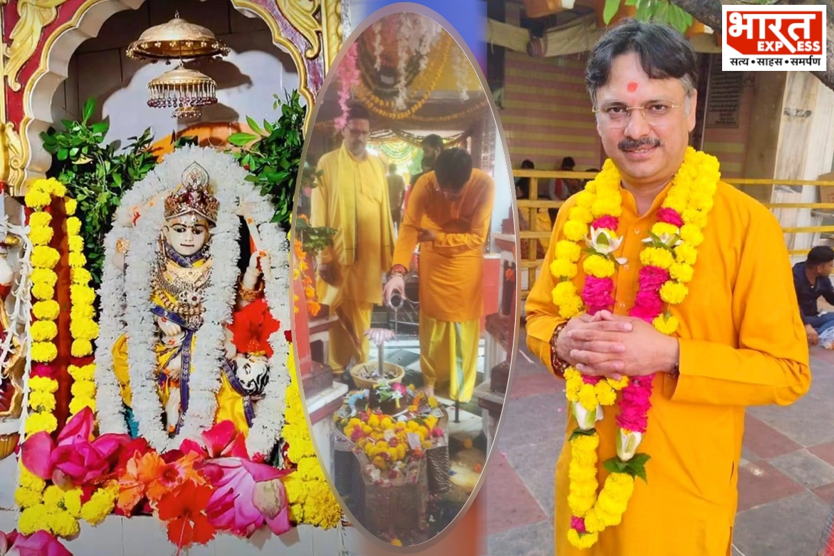 Dr. Rajeshwar Singh Visits Temples During Navratri Celebrations