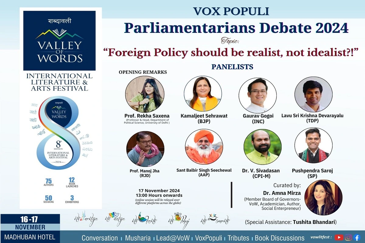 Valley Of Words Festival To Host Debate On Realist Vs Idealist Foreign Policy