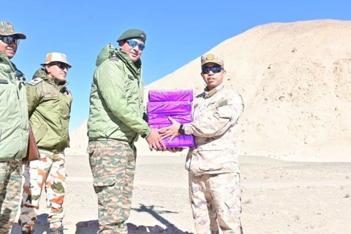 Indian, Chinese Troops Exchange Sweets At LAC In Ladakh On Diwali