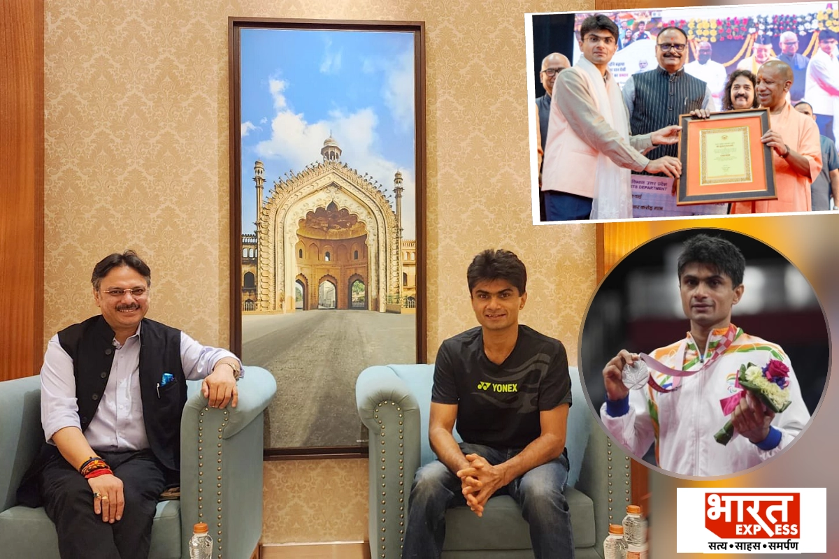 Dr. Rajeshwar Singh Congratulates Silver Medalist Suhas Yathiraj