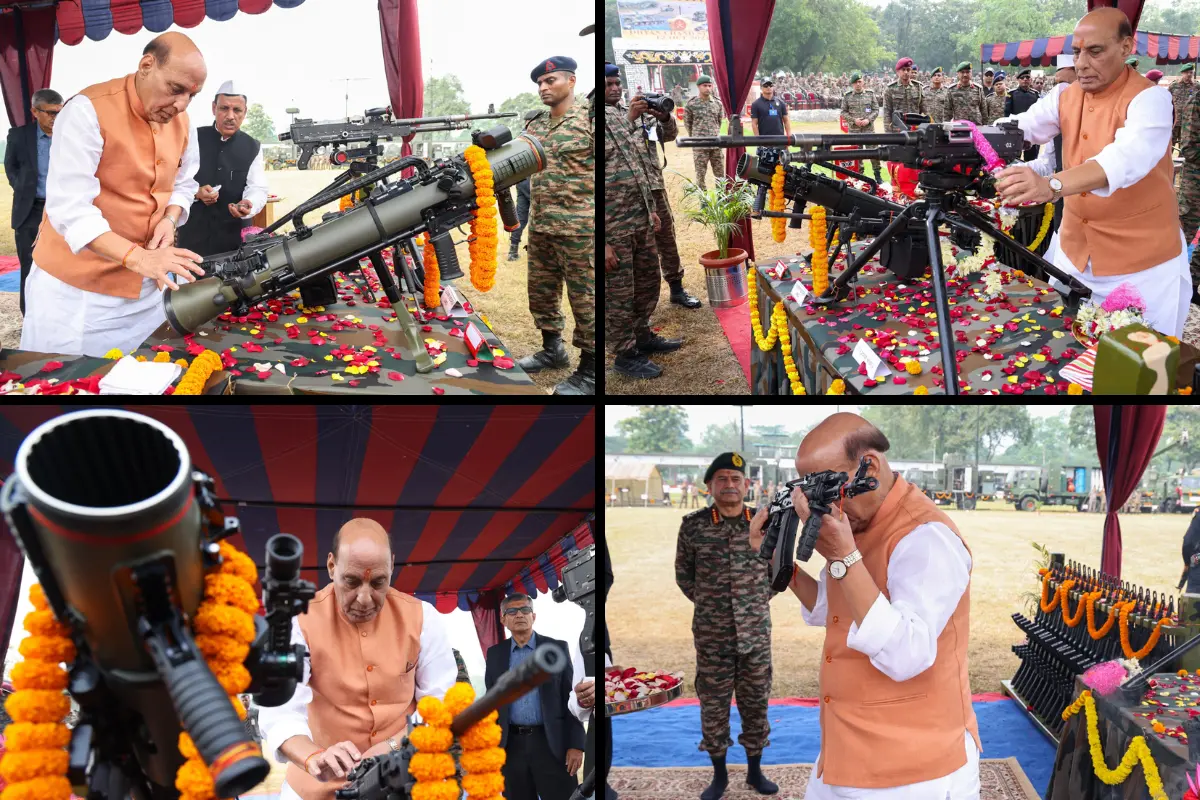 Gangtok: Defence Minister Rajnath Singh Celebrates Vijayadashami With Armed Forces; Performs ‘Shastra Puja’