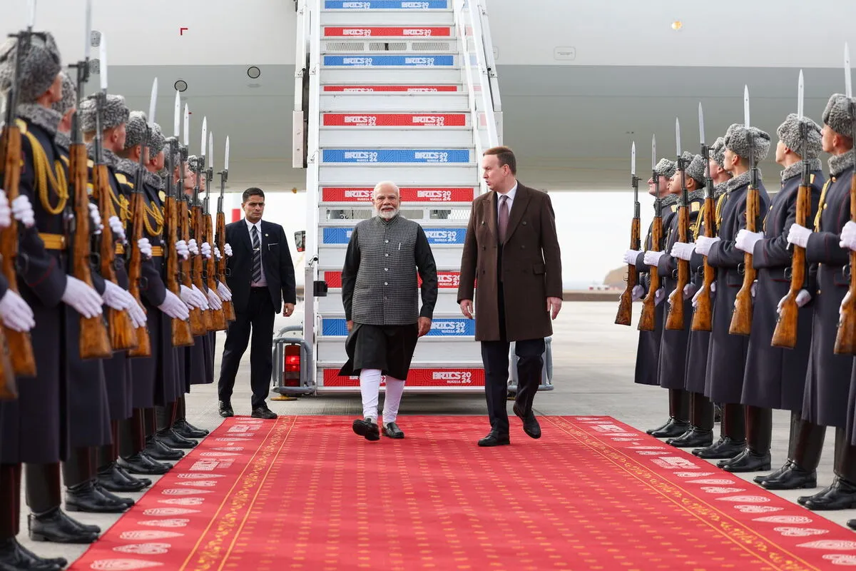 PM Modi Reaches Kazan To Attend 16th BRICS Summit; Receives Warm Welcome