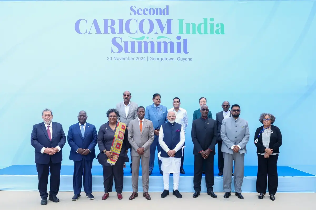 PM Modi With Caribbean Leaders At India-CARICOM Summit