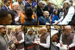 PM Modi’s Kuwait Visit: Meets 101-Year-Old Mangal Sain Handa; Receives Arabic Translations Of Ramayana & Mahabharata